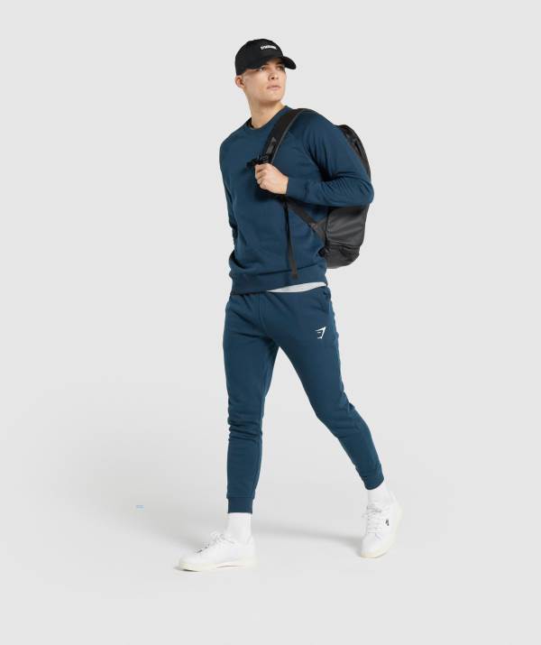 Panske Joggers Gymshark Crest Námornícka Modrá | LS4513862